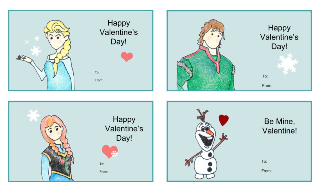 10 Best Printable Frozen Valentine Cards Printablee