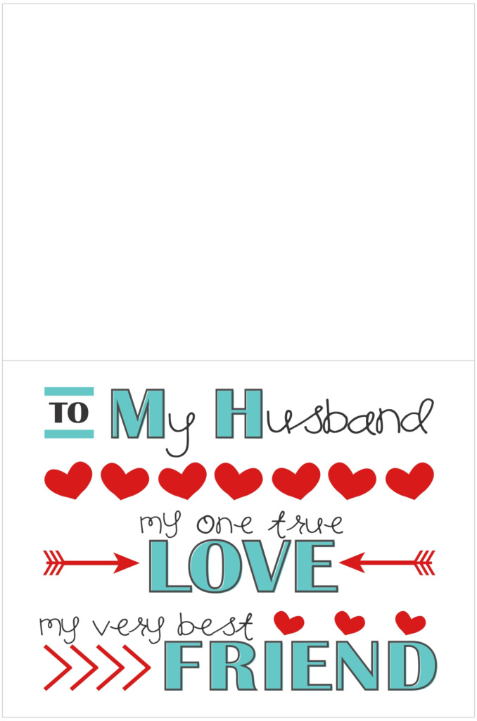 10 Best Printable Valentine Cards For Husband Printablee