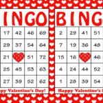 100 Valentine Bingo Cards Printable Valentine Bingo Game