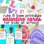 21 Cute Free Printable Valentine Cards For School LOVE These Ideas