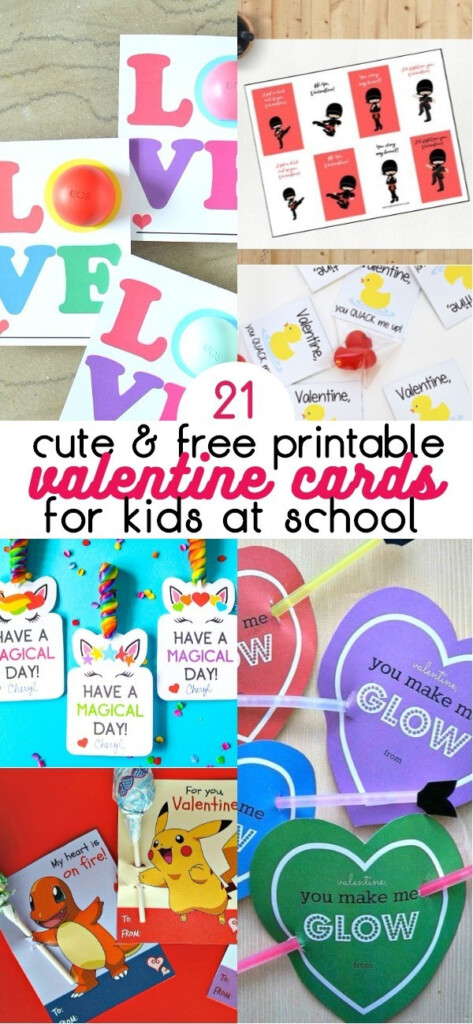 21 Cute Free Printable Valentine Cards For School LOVE These Ideas 