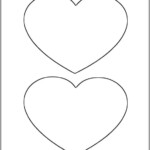 6 Inch Heart Printable Template Large Heart Cutout Valentines Etsy