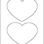 6 Inch Heart Printable Template Large Heart Cutout Valentines Etsy