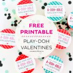 Adorable And FREE Play doh Valentine Printables Printable Crush