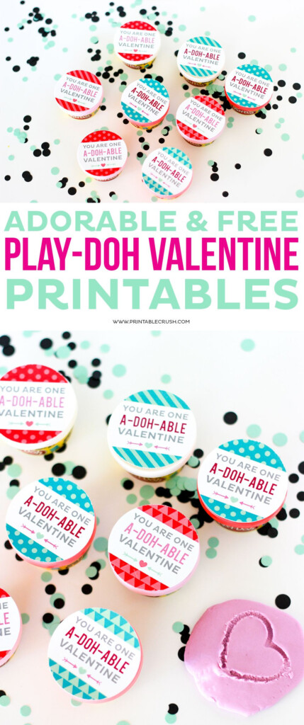 Adorable And FREE Play doh Valentine Printables Valentines Printables 