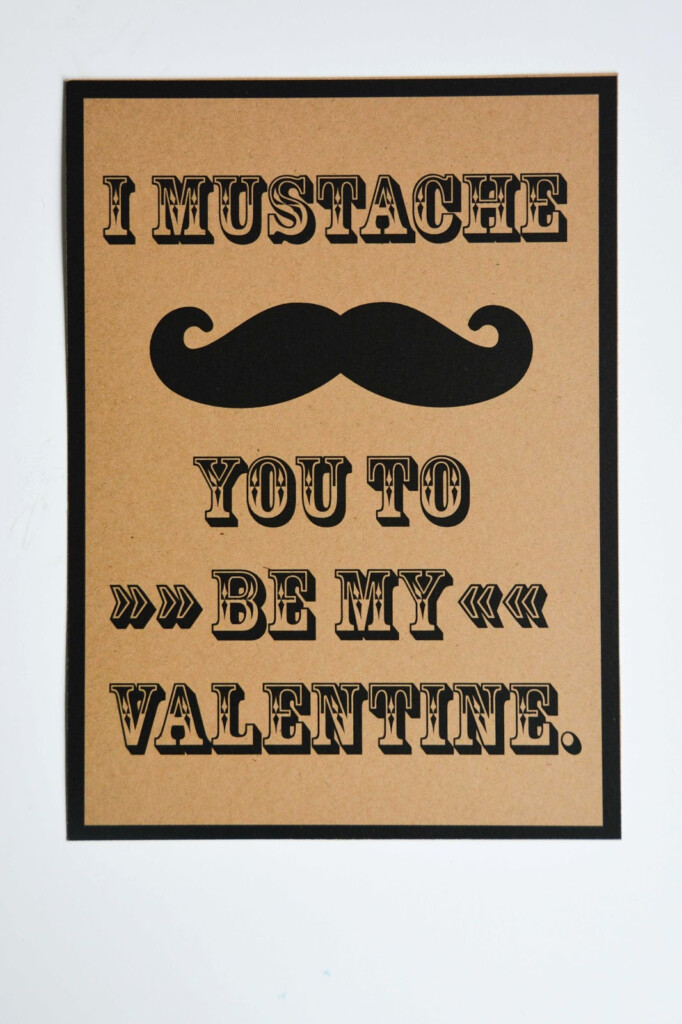 Aesthetic Nest Printables Mustache Valentines Free Download 