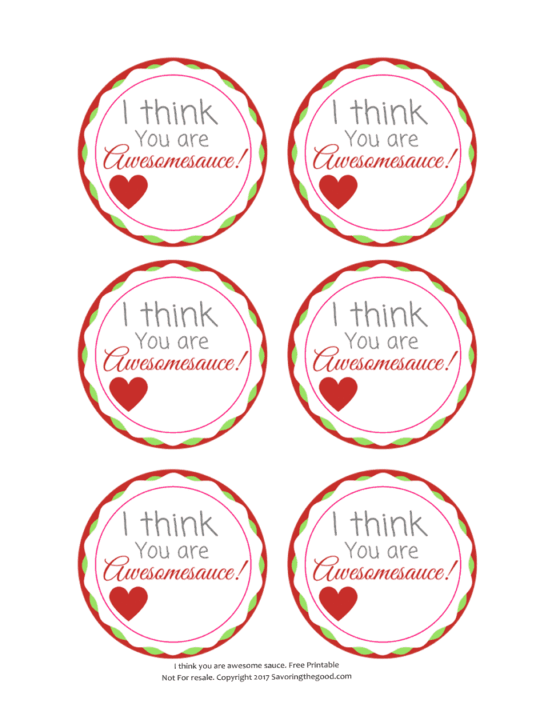 Applesauce Cup Valentine With Free Printable Savoring The Good 