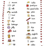 Bnute Productions Printable Valentine Food Pair Game In 2022