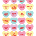 Candy heart printable pdf Pop Stickers Heart Printable Print Stickers