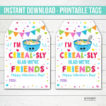 Cereal Valentine Tag Cereal sly Glad We re Friends Etsy In 2022