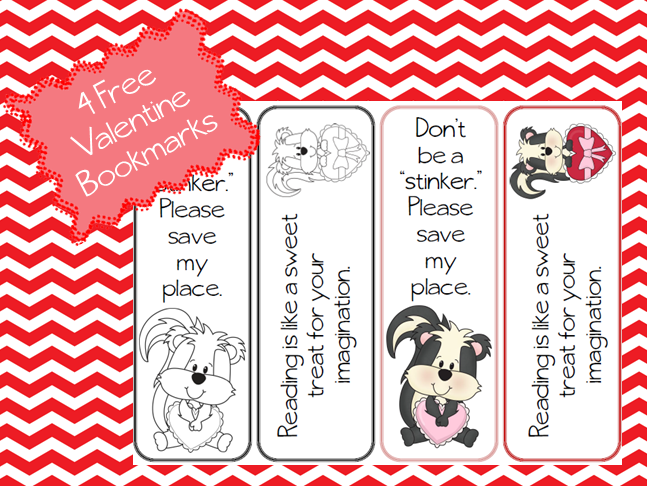 Classroom Freebies Free Valentine Bookmarks