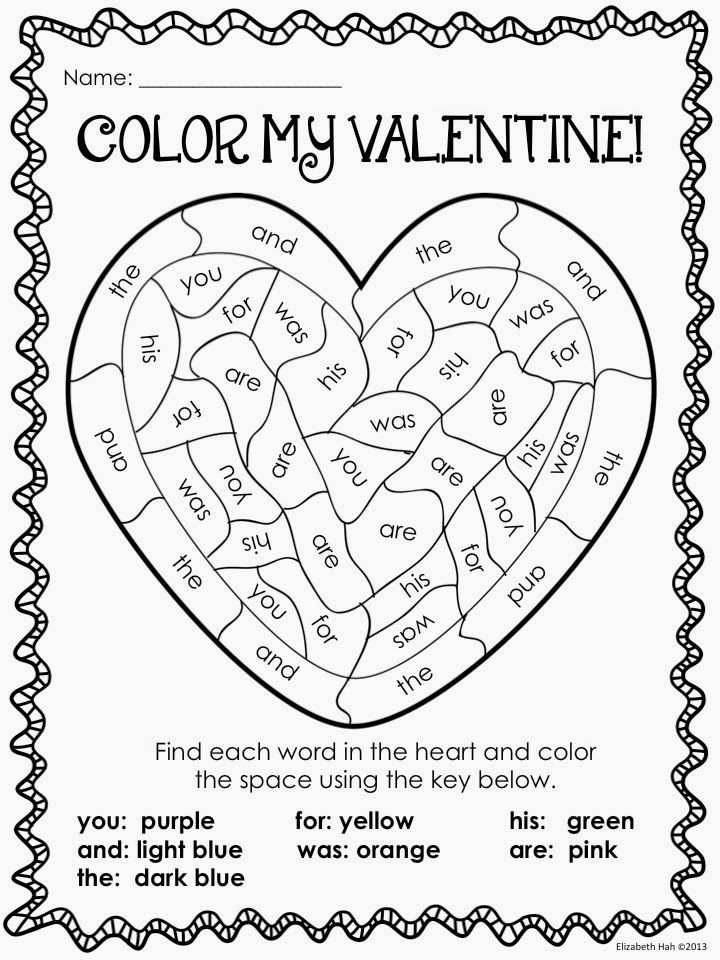 Classroom Freebies Too Color My Valentine