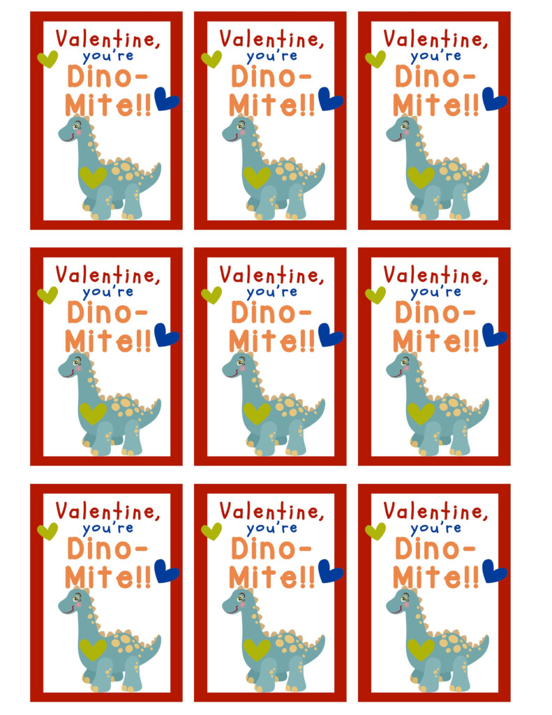 DinosaurValentineFull jpg 2 550 3 300 Pixels Valentine Crafts For 