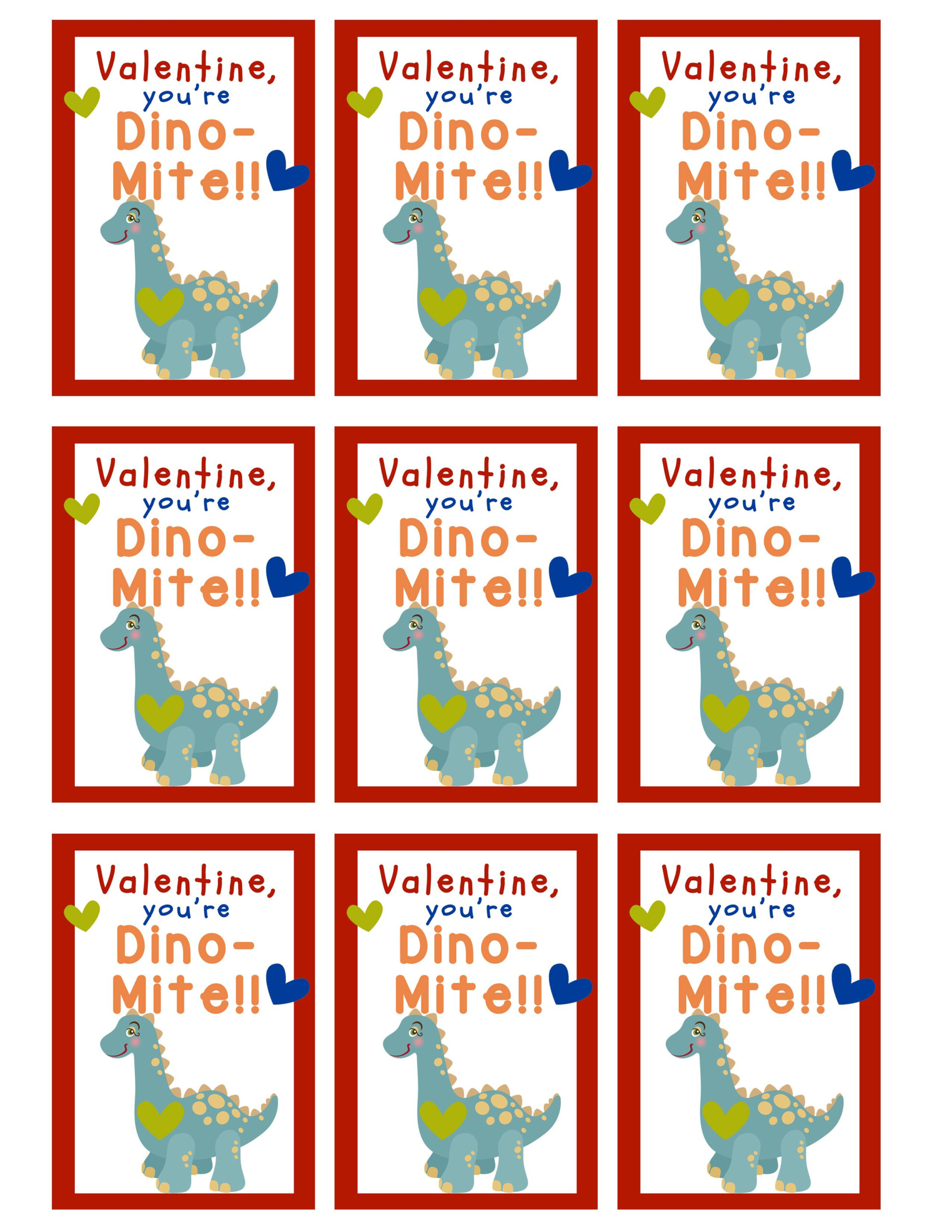 DinosaurValentineFull jpg 2 550 3 300 Pixels Valentine Crafts For 