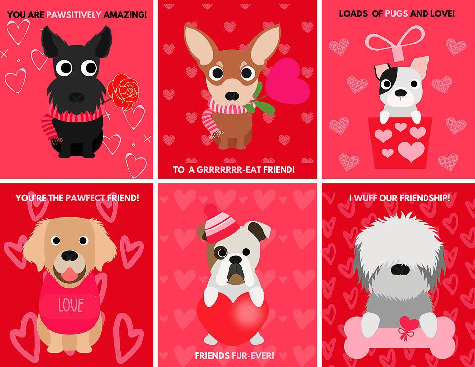 Dog Valentine s Day Cards Free Printable XoxoBella