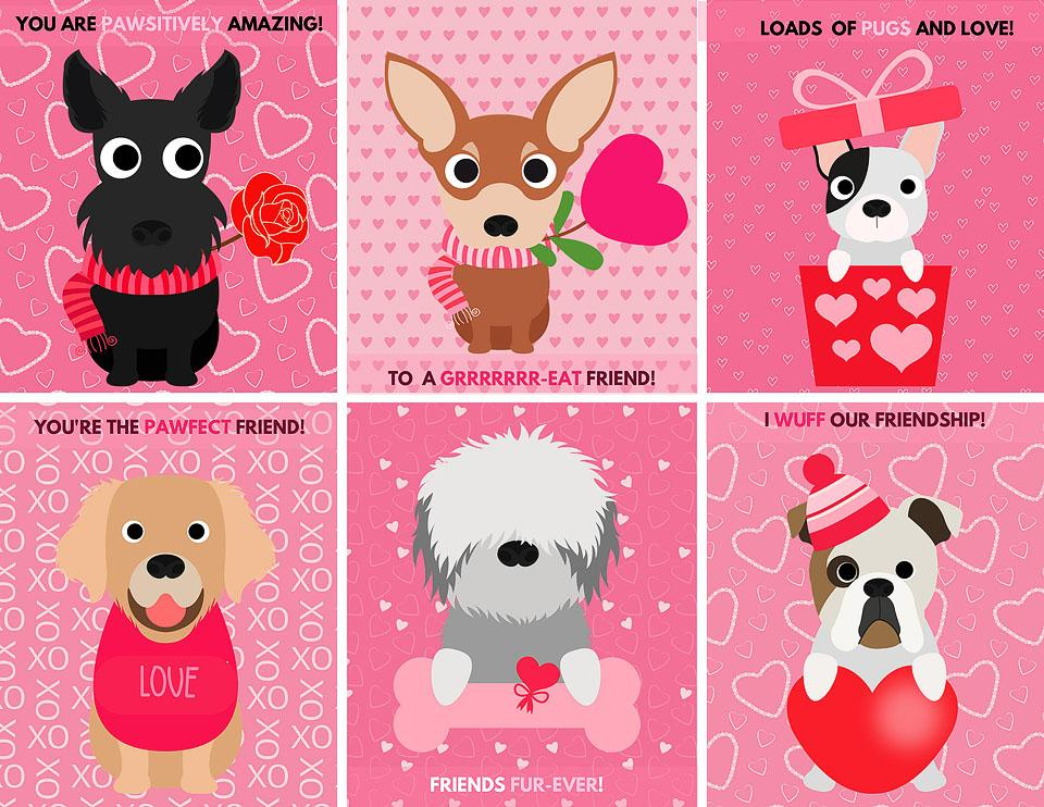 Dog Valentine s Day Cards Free Printable XoxoBella