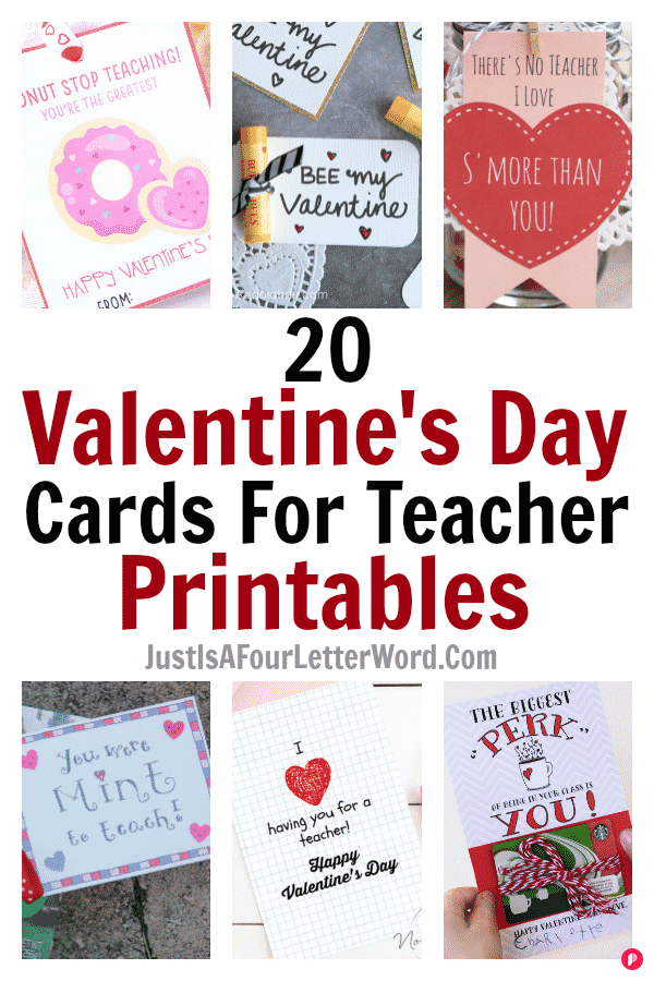 Easy Teacher Valentines Free Printable Cards For Teacher Gifts 