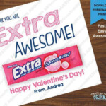 EXTRA Awesome Valentine Cards Printable Gum Holder Valentines INSTANT