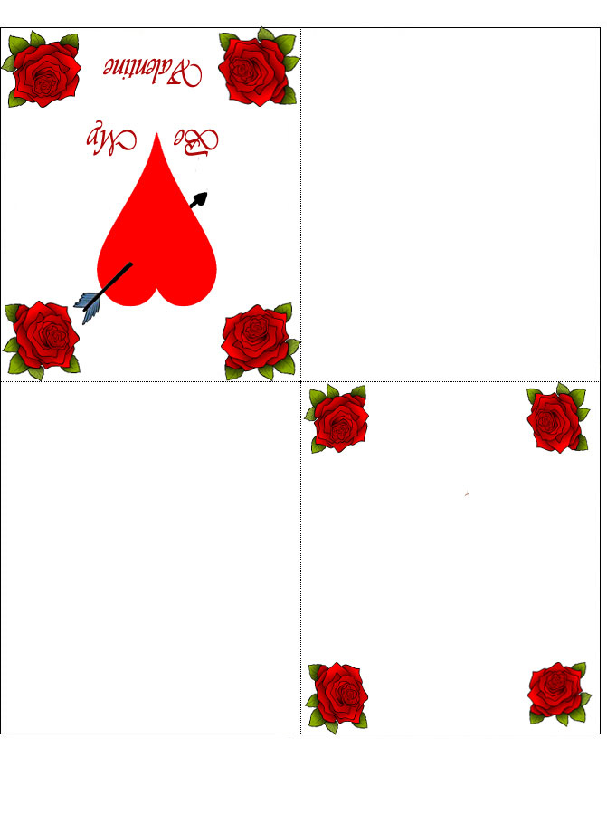 Four Fold Printable Valentine s Day Card Rooftop Post Printables