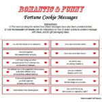 Free Downloadable Template For Romantic And Funny Fortune Cookie