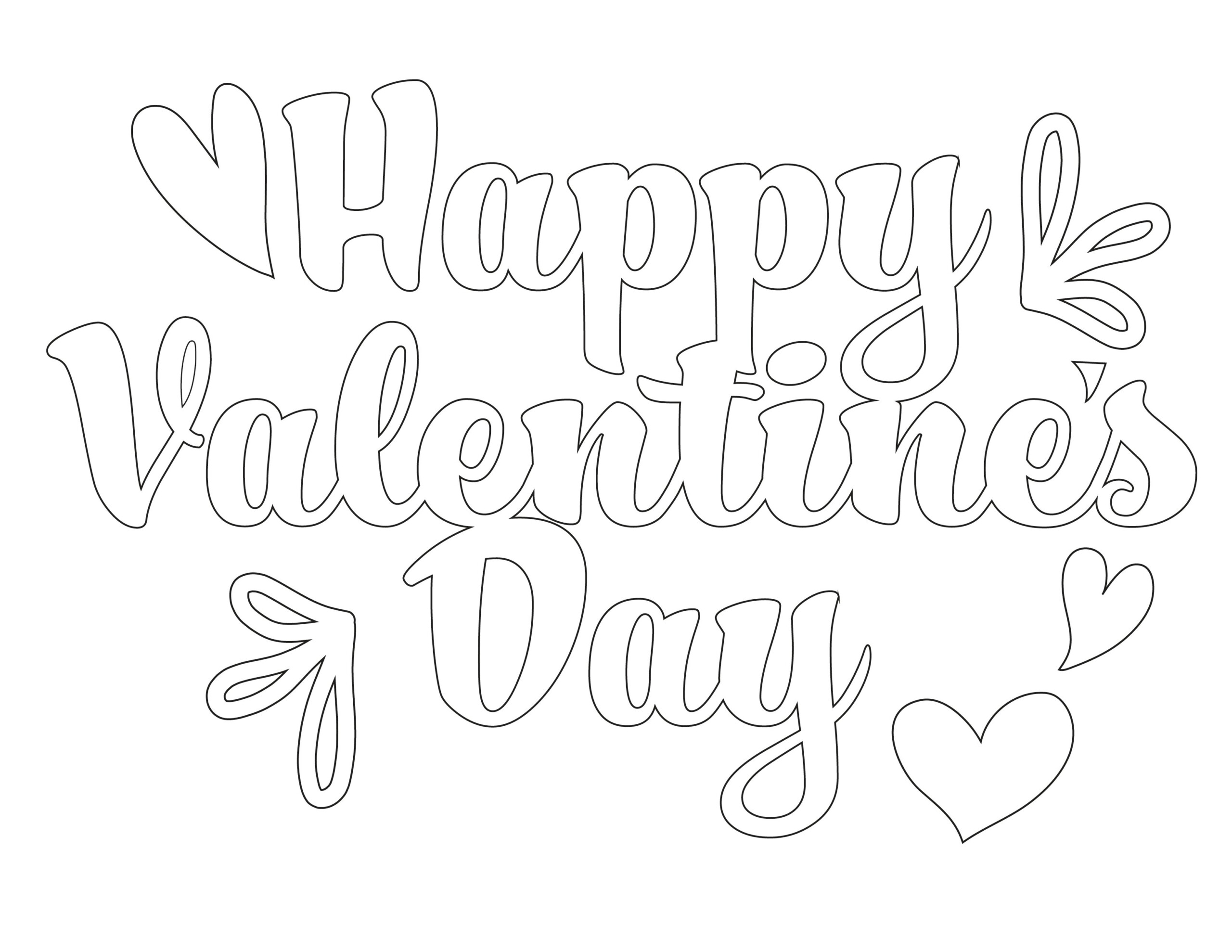 Free Happy Valentine s Day In Bubble Letters Printable Freebie
