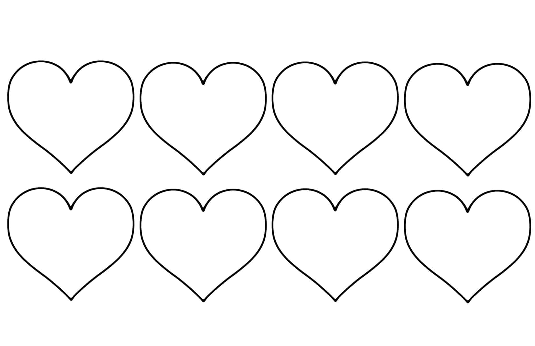 Free Pattern For Heart Template Printable Valentine s Day A Crafty Life