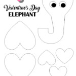 Free Printable Heart Elephant Craft For Kids Valentine Art Projects