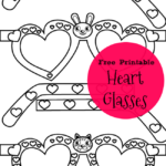 Free Printable Heart Glasses Messy Little Monster