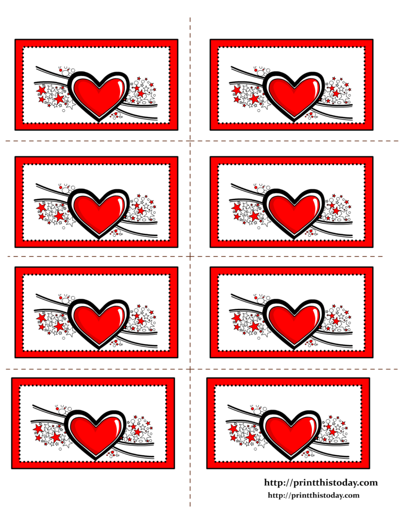 Free Printable Hearts Labels