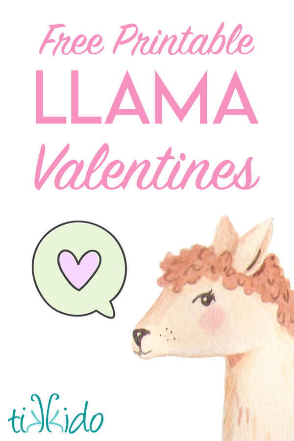 Free Printable Llama Valentines Tikkido