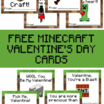 Free Printable Minecraft Valentine s Day Cards A Grande Life