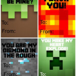 Free Printable Minecraft Valentine s Day Cards Minecraft Valentines