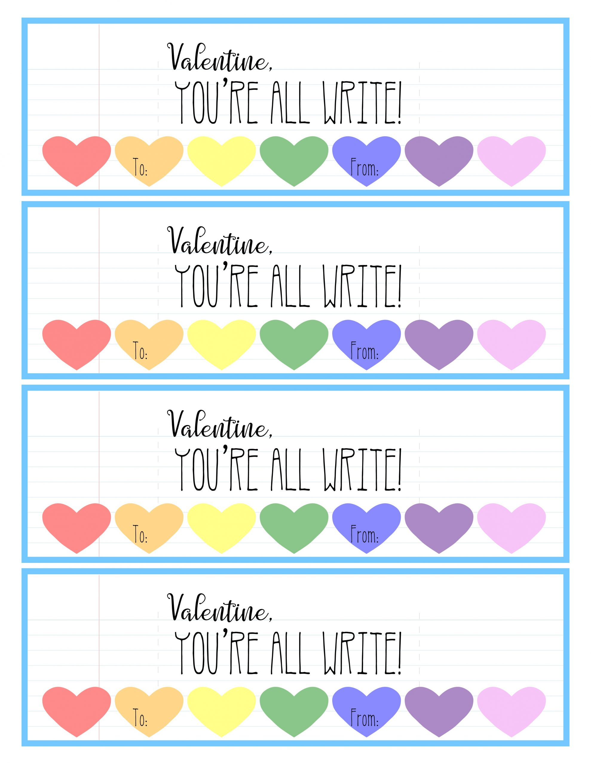 Free Printable Pencil Valentine s Day Cards All Things Target