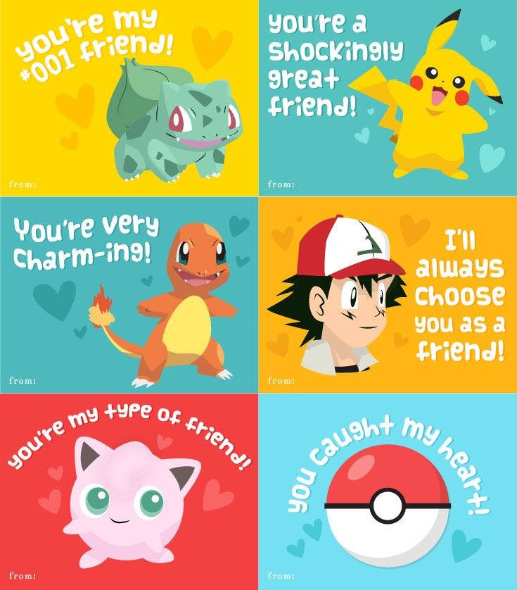 Free Printable Pokemon Valentines Cards For Kids Pokemon Valentine 