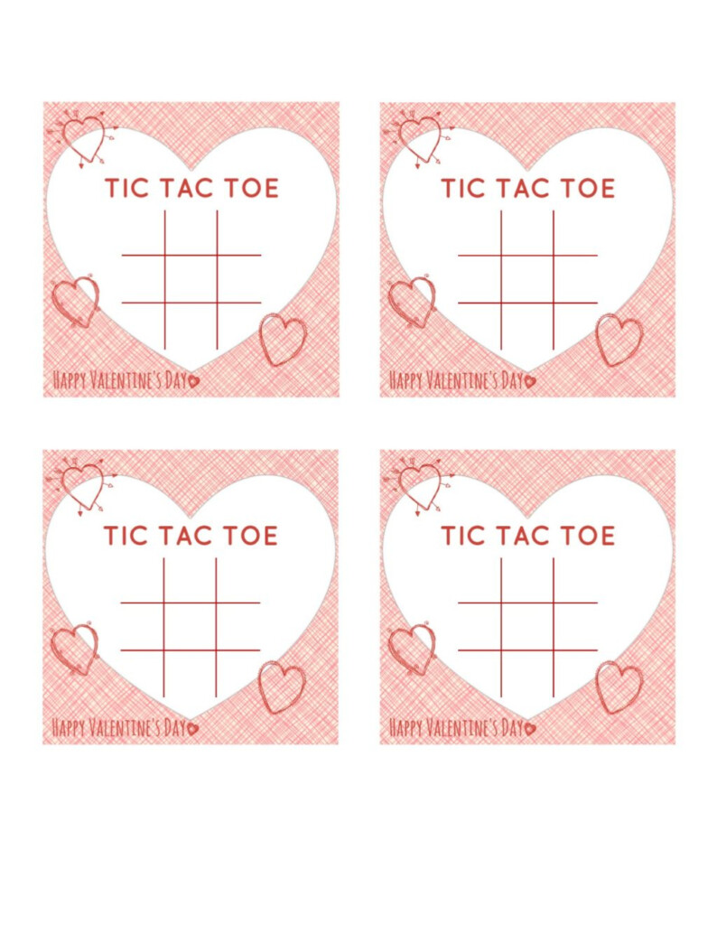 Free Printable Tic Tac Toe Valentines Cards