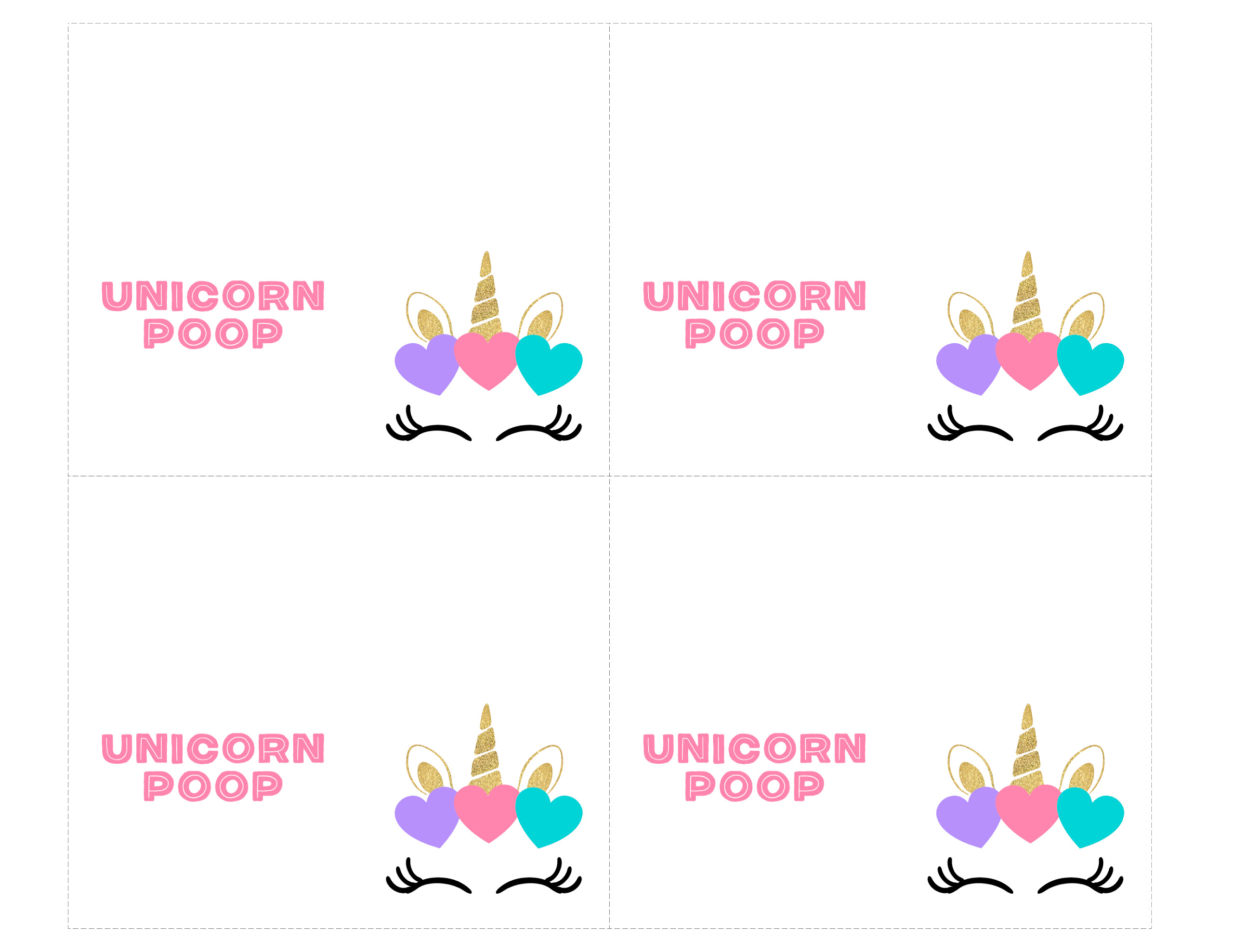 Free Printable Unicorn Valentine Cards Paper Trail Design