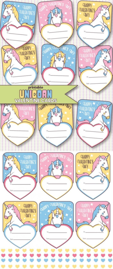 Free Printable Unicorn Valentine s Day Cards Unicorn Valentine Cards 