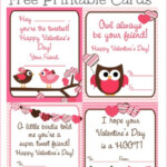 Free Printable Valentine s Day Cards For Kids With Owls And Birds