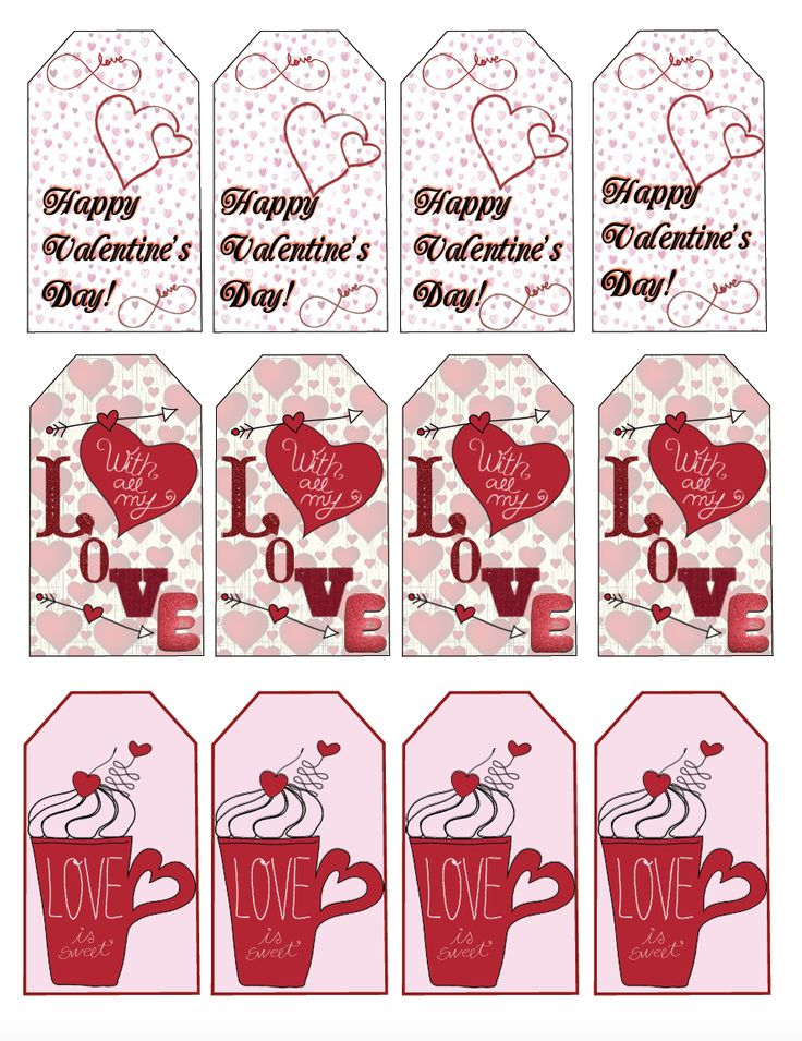 Free Printable Valentine s Day Gift Tags Multiple Designs Sizes 