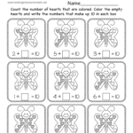 Free Printable Valentine s Day Math Worksheet For Kindergarten