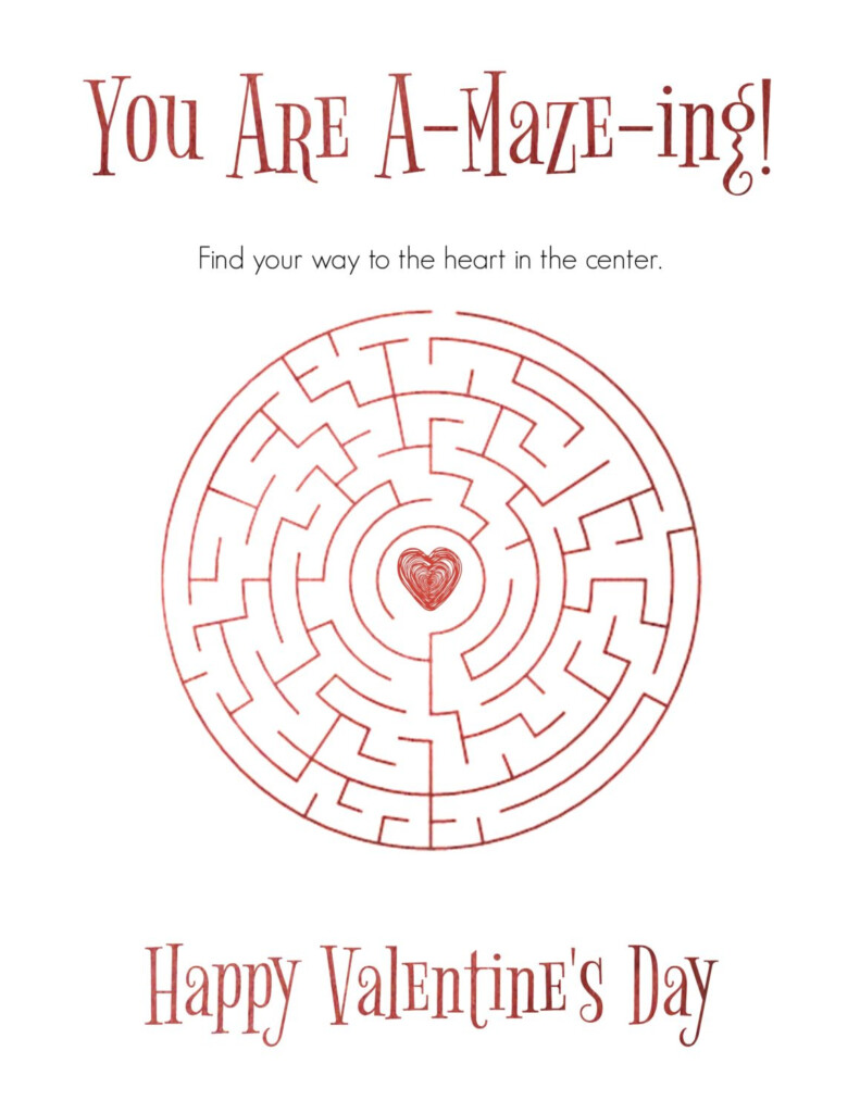 Free Printable Valentine s Day Maze Life Family Joy