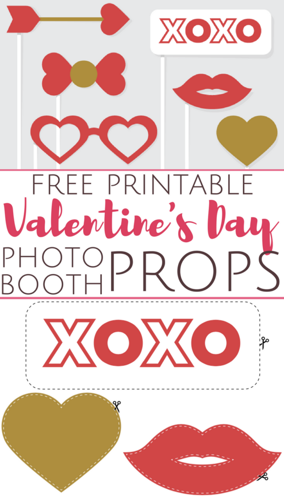 Free Printable Valentine s Day Photo Booth Props Valentines 