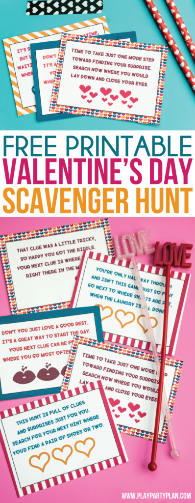 Free Printable Valentine s Day Scavenger Hunt Kids Adults Will Love