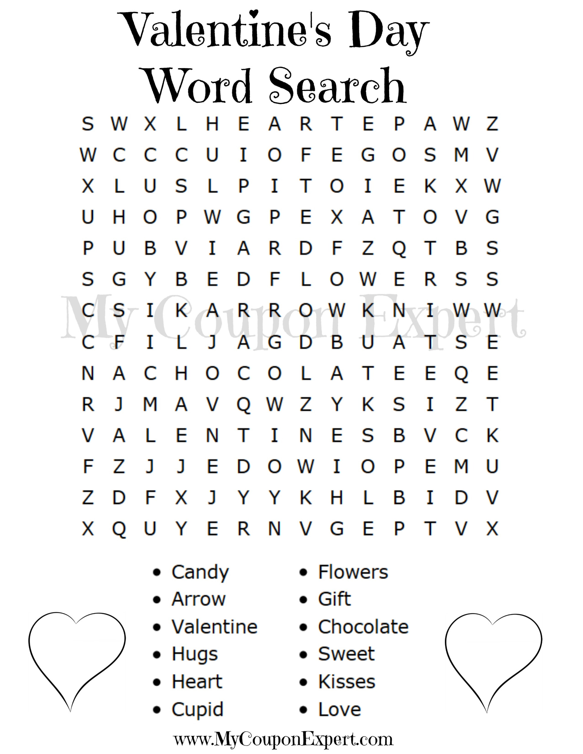 FREE Printable Valentine s Day Word Search