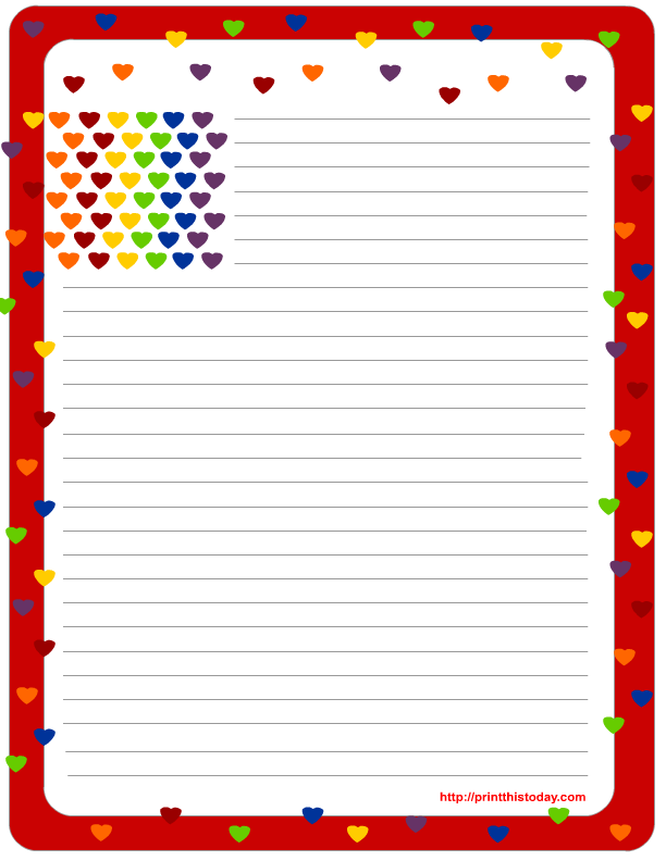 Free Printable Valentine s Day Writing Paper