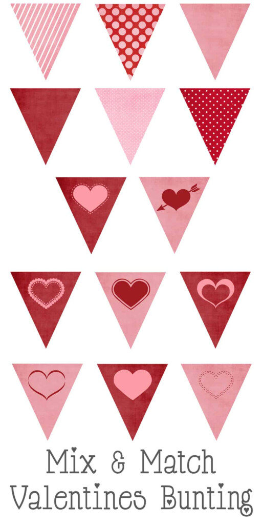 Free Printable Valentines Mix And Match Bunting