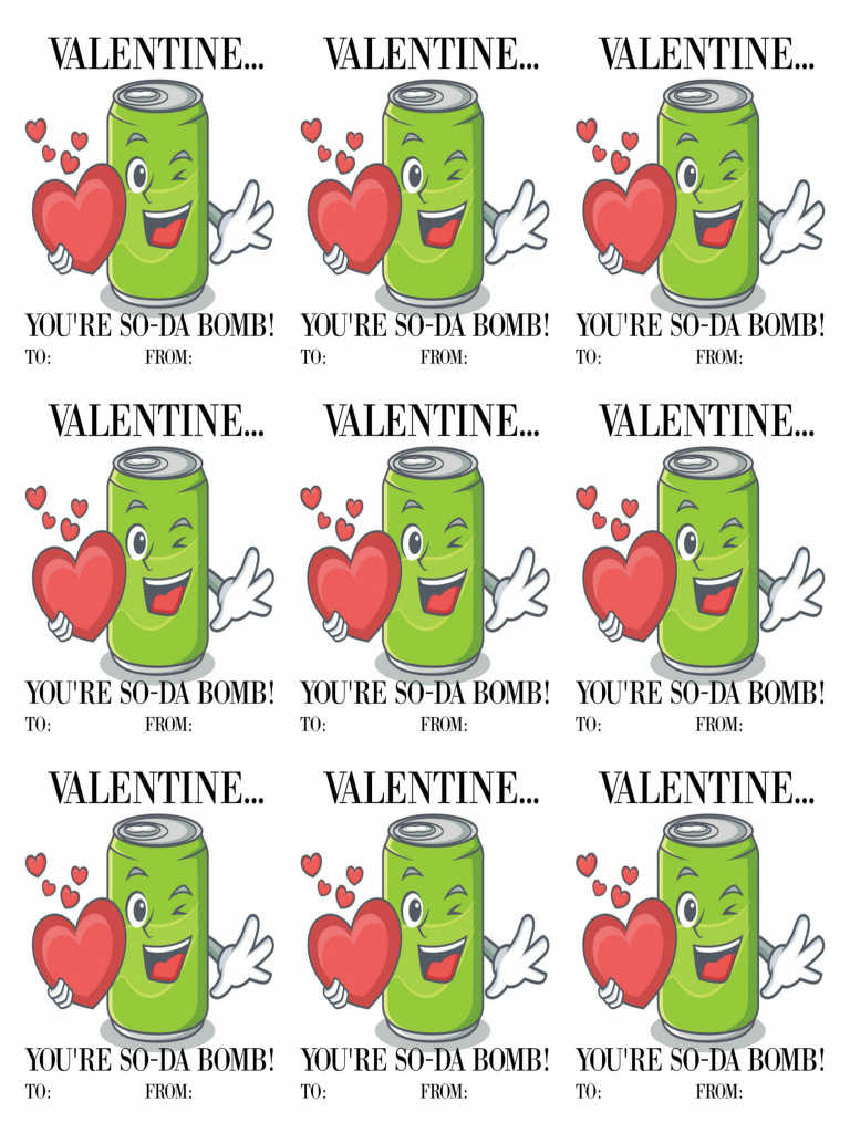 Free Soda Valentine Printable My Mommy Style