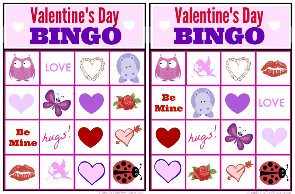 Free Valentine Bingo Game Printable Collection For Kids Valentine 
