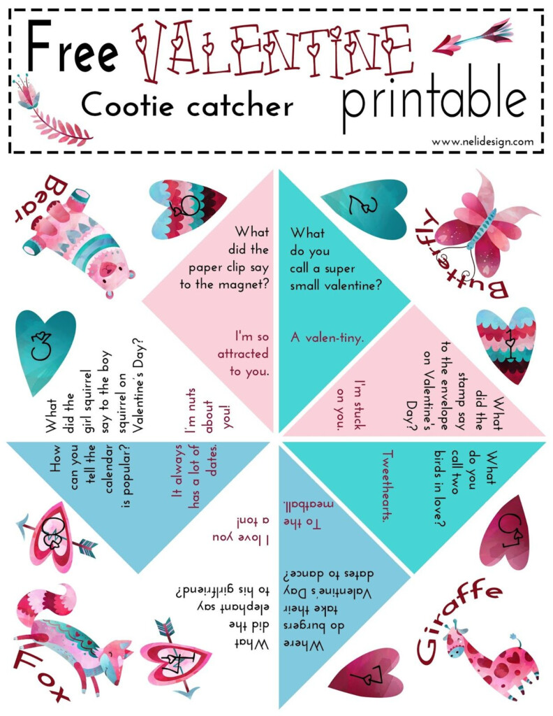 Free Valentine Cootie Catcher Printable Valentine Jokes Valentines 