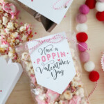 Free Valentine s Day Popcorn Tag Recipe Valentines Printables Free